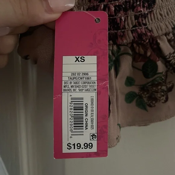 NEW Target Xhilaration Elastic Off the Shoulder Floral Print Crop Top Size XS - Picture 2 of 6